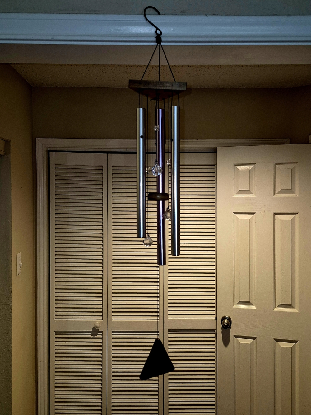 Decorative Silver And Purple Wind Chime - Home Accents